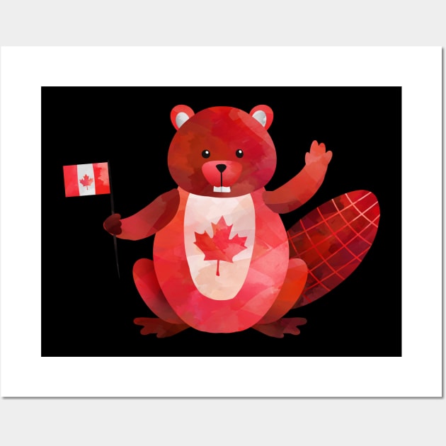 Canada Day Wall Art by Kawai Ineko Art